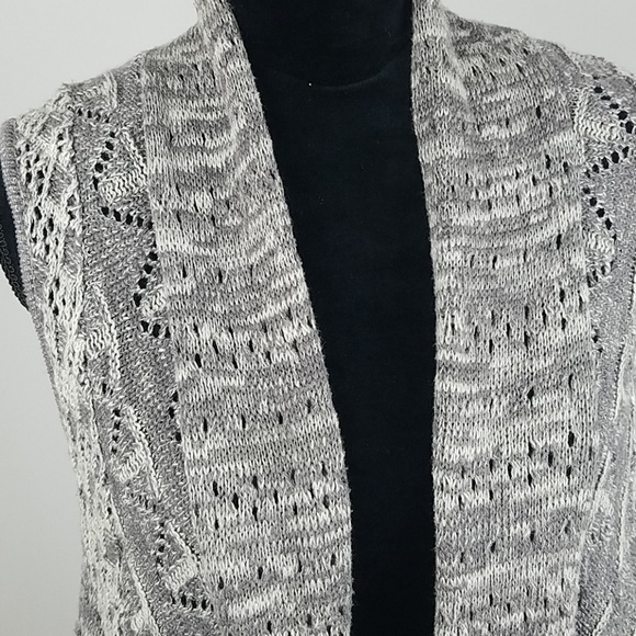 Anthro Moth XS/S  sweater vest draped waterfall open front Lagenlook minimalist - Picture 4 of 7